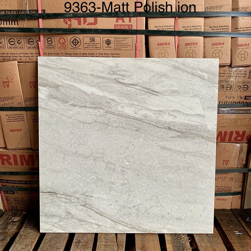 Gạch ốp lát xám ghi 60x60cm Prime 9363
