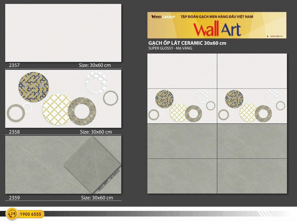 Gạch ốp tường 30×60 Vitto 2357-2358-2359