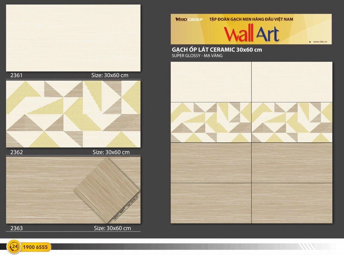 Gạch ốp tường 30×60 Vitto 2361-2362-2363