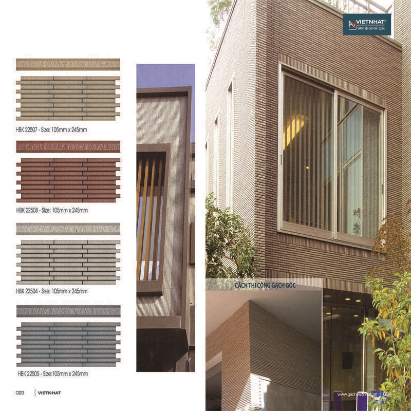 Gạch trang trí tay đũa Việt Nhật HBK 22503