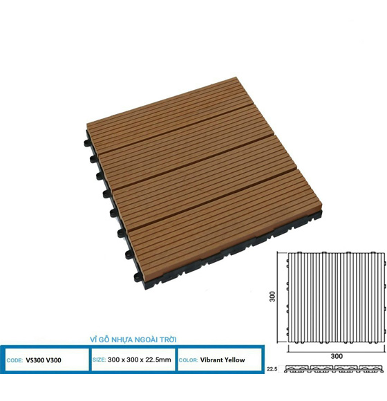 Gỗ Nhựa Ngoại Thất 30×30 GNNT01