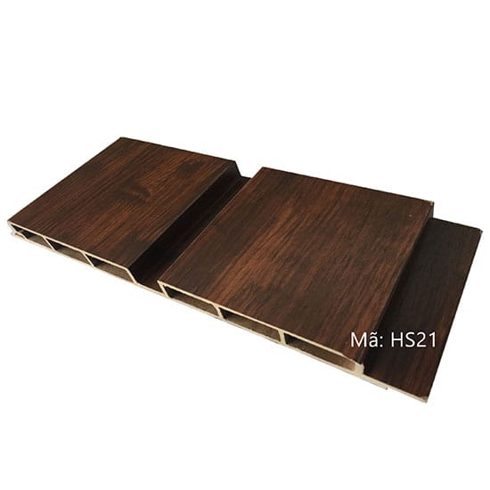 Gỗ nhựa ốp tường 2 sóng ngang Việt Ý HS21