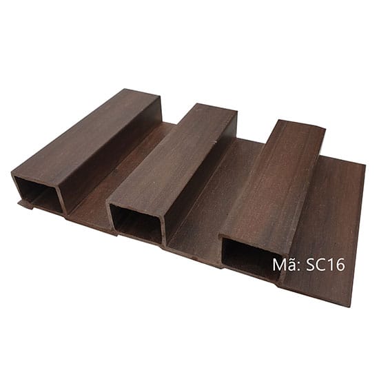 Gỗ nhựa ốp tường ngoài trời loại sóng cao Việt Ý SC16