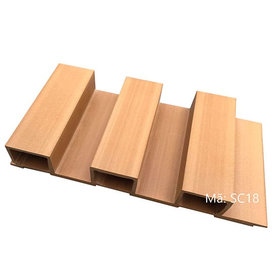 Gỗ nhựa ốp tường ngoài trời loại sóng cao Việt Ý SC18